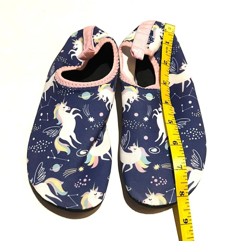 TF Unicorn Print Purple Water Shoes Youth Girls Size 1-2